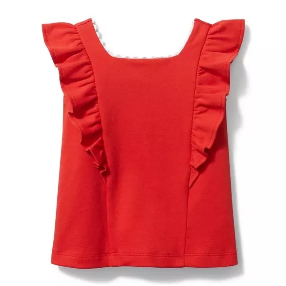 Janie and Jack Other - Janie and Jack Ric‎ Rac Trim Top in Vibrant Red, 3T